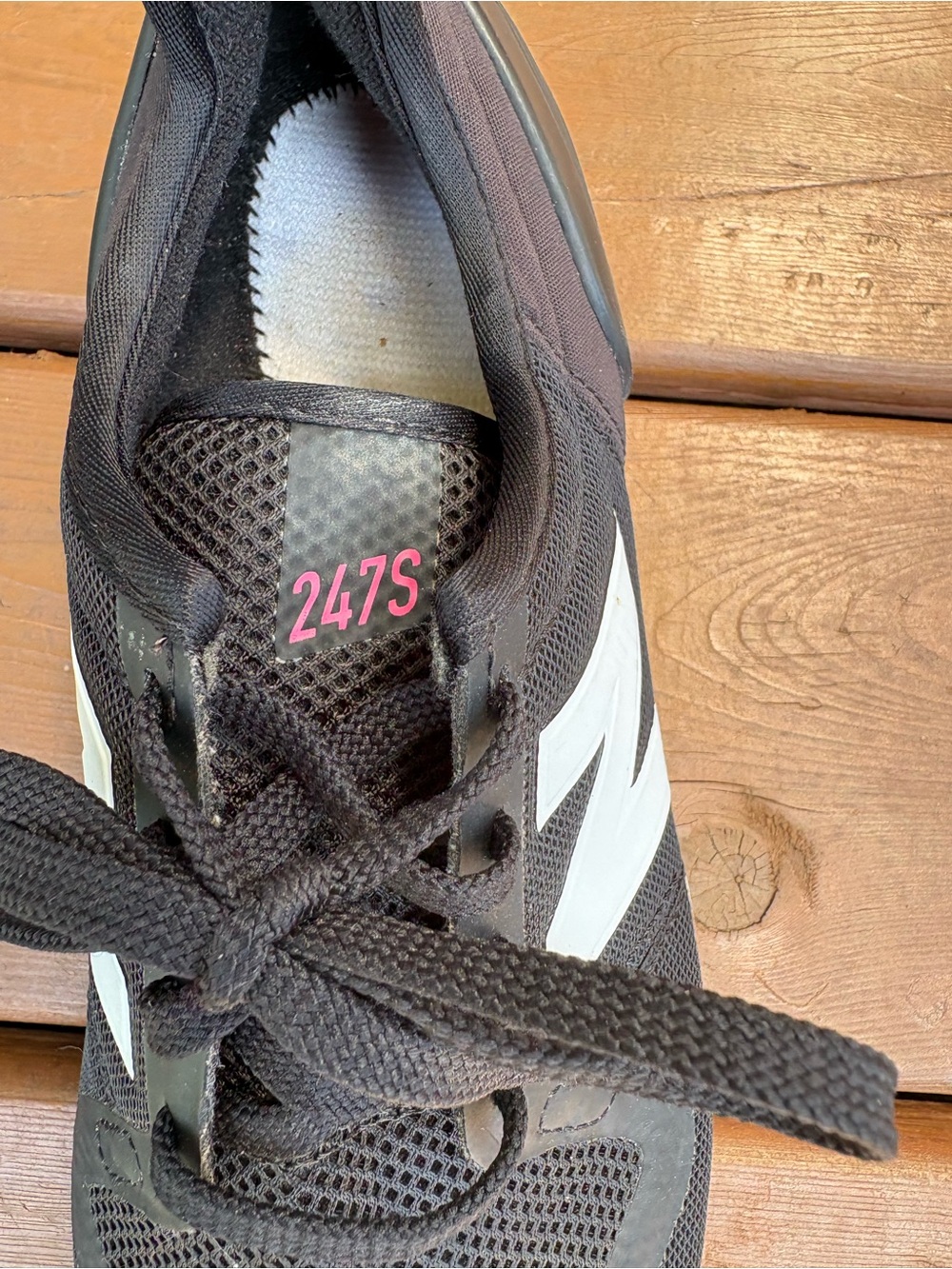 NEW BALANCE 247S LOW TRAINERS SPORTS SNEAKER WOMEN SHOES BALCK/PINK SIZE 9 - Picture 9 of 13